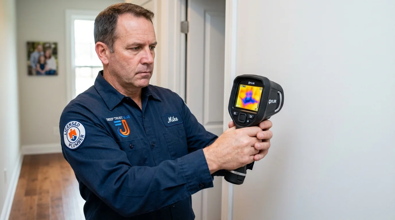 Thermal imaging leak detection by Johns Plumbing LLC in Bunkie